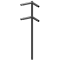 Beskyttelsesgel�nder | St�lr�r � 48 mm | Fast stolpe til indst�bning i beton | Hj�rnestolpe | Varmgalvaniseret